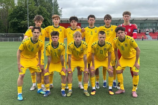 Vaikinų U16 futbolo rinktinė kontrolinėse rungtynėse pralaimėjo moldavams