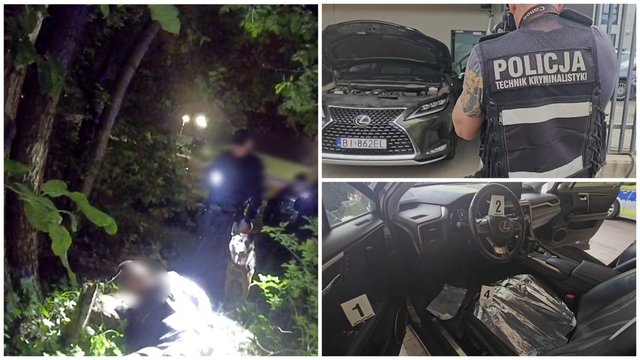 Jaunas lietuvis Lenkijoje sučiuptas su vogtu „Lexus“ automobiliu: bėgęs nuo policijos slėpėsi miške