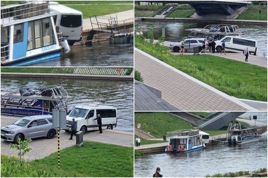 Virš Neries Vilniaus centre pakibus autobusiukui liudininkas prabilo apie betvarkę krantinėje: „Ten eismas nuolatinis“