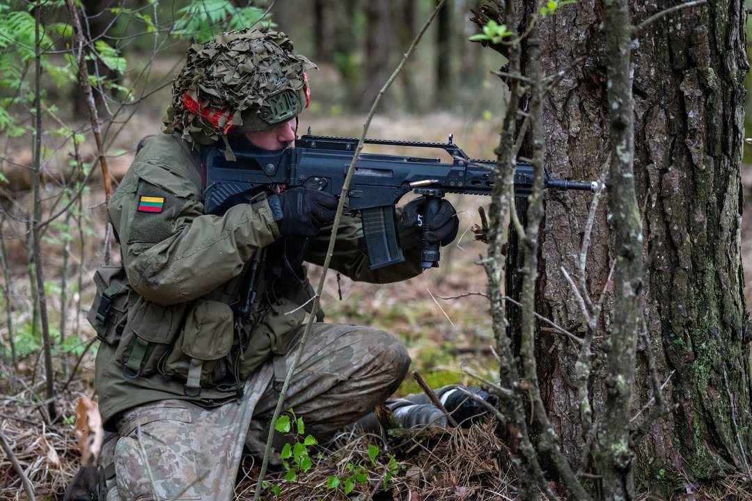  Baigėsi dvi savaites trukusios pagrindinės Pėstininkų brigados „Geležinis Vilkas“ lauko taktikos pratybos „Geležinis Vilkas 2026“.<br> Lietuvos kariuomenės nuotr.