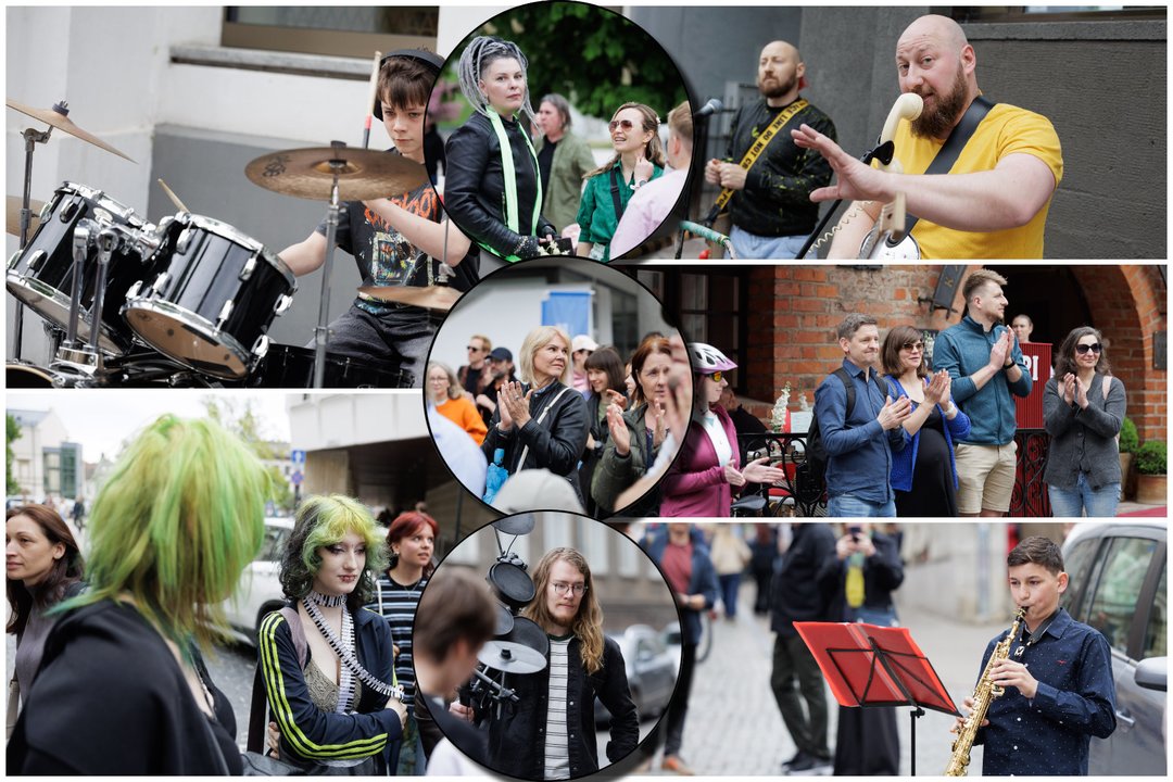 Sostinės gatvėse – gyvos muzikos fiesta: vilniečiai išėjo į miesto gatves<br>Lrytas koliažas