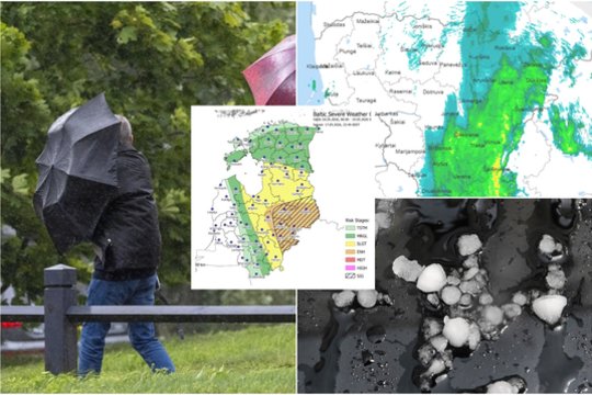 Baltijos šalims – perspėjimas dėl pavojingų orų: skelbia, kuriam Lietuvos regionui gali kliūti smarkiausiai