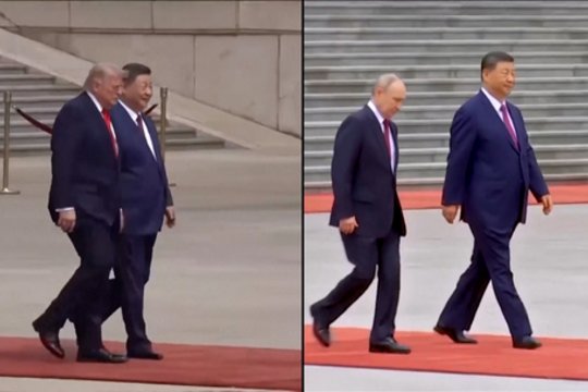 Xi Jinpingui – nepaprasta diplomatinė savaitė: palygino D. Trumpo ir V. Putino vizitus