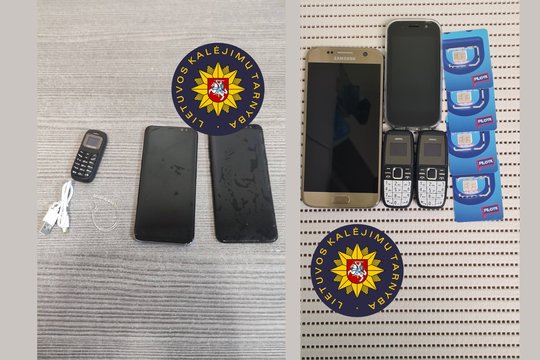 Marijampolės ir Pravieniškių 2-ojo kalėjimo teritorijose rasti paketai su telefonais