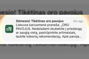 Paskelbus oro pavojų Utenoje, programėlės žinutę gavo ir kiti Lietuvos gyventojai – paaiškino, kodėl taip yra