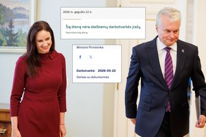 Į Lietuvą skrendant dronams – tuščia G. Nausėdos ir pustuštė I. Ruginienės darbotvarkė