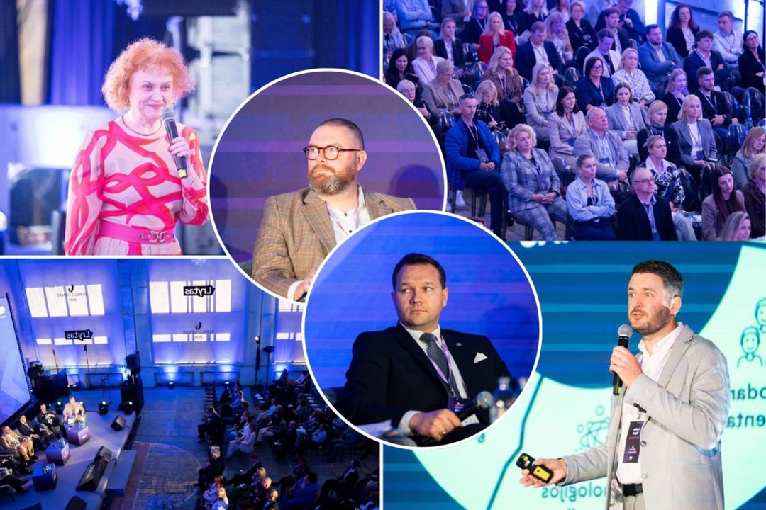 Tauragėje penktadienį vyksta naujienų portalo Lrytas organizuojama smulkiojo ir vidutinio verslo bendruomenei skirta konferencija „Verslo genas“.<br>Lrytas koliažas (G. Bitvinsko nuotr.)