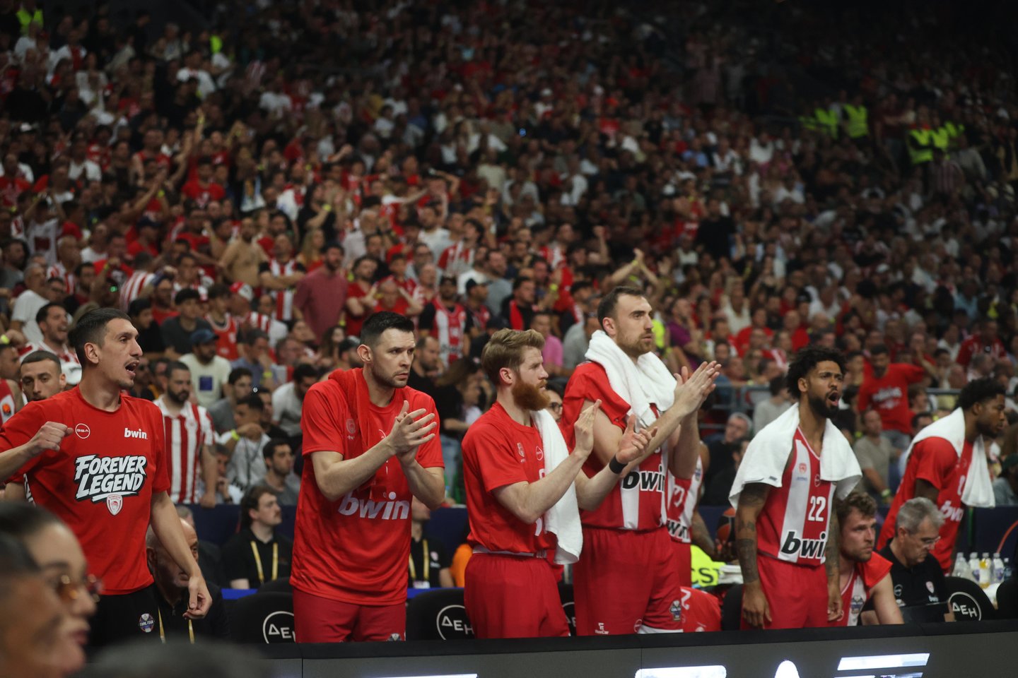 Eurolygos finalas: Madrido „Real“ – Pirėjo „Olympiakos“.<br>EPA/ELTA nuotr.