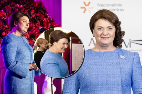 Iškilmingame renginyje visų akys krypo į D. Nausėdienę: rinkosi retai matomą įvaizdžio detalę