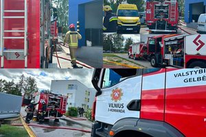 Kilus gaisrui iš Riešės gimnazijos evakuota 1 600 žmonių, sulėkė gausios gelbėtojų pajėgos