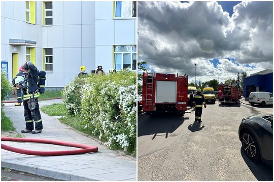 Policija apie Riešės gimnazijoje kilusį gaisrą: įtariamas padegimas