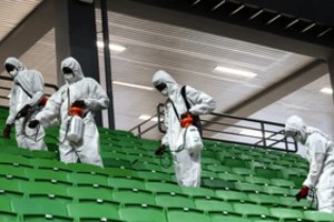 Cirkas Atėnuose: po „Olympiakos“ triumfo – „Panathinaikos“ sprendimas dezinfekuoti areną