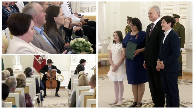 G. Nausėda skyrė medalius mamoms: didelė šeima – nuolatinė mokykla