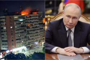 Po drono smūgio į daugiabutį Rumunijoje – V. Putino reakcija