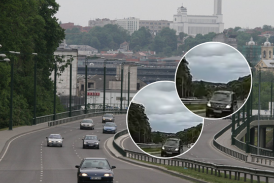 Kaune užfiksuotas pavojingas manevras: automobilis važiavo prieš eismą