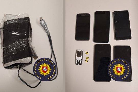 Per dvi dienas Marijampolės kalėjime aptikti du paketai su telefonais