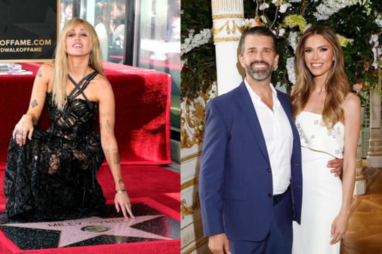 Žvaigždžių savaitėje – svarbus M. Cyrus įvertinimas ir D. Trumpo sūnaus vestuvės