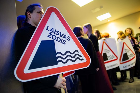 LRT protesto iniciatyvinė grupė: žurnalistai nutraukia protesto akciją