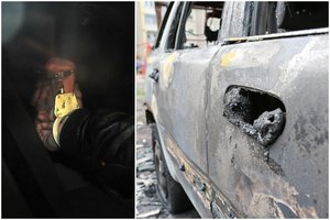 Klaipėdoje sudegintas „Citroen Berlingo“, policija sučiupo du jaunus įtariamuosius