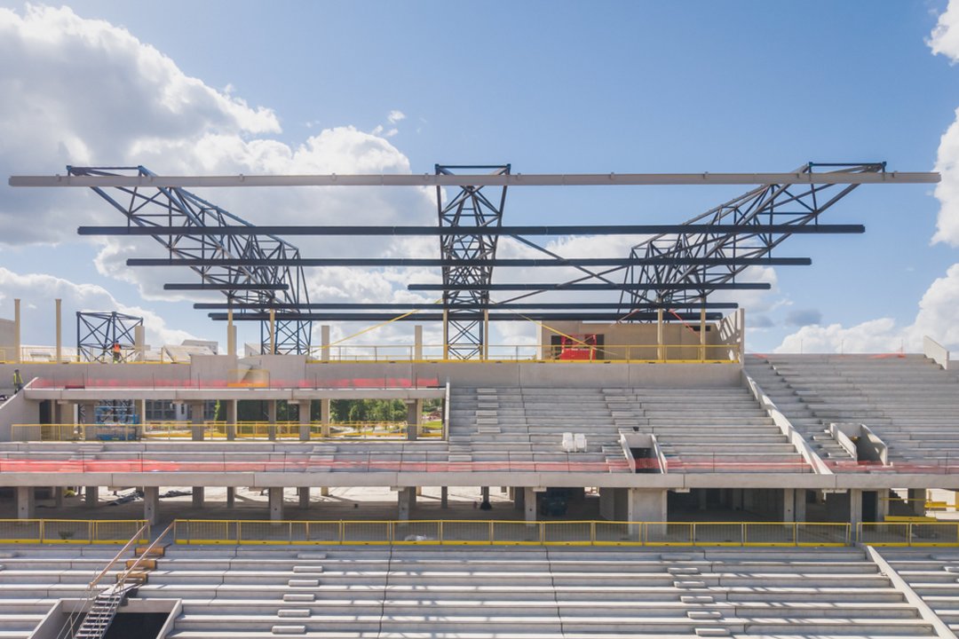 Parodė, kiek pasistūmė statydami stadioną: prasidėjo vienas svarbiausių etapų