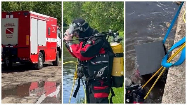 Vilniaus senamiestyje – stambi vagystė: iš Neries ištrauktas seifas