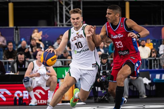 Palaužusi Puerto Riką Lietuvos trijulių rinktinė pravėrė duris į kitą pasaulio čempionato etapą