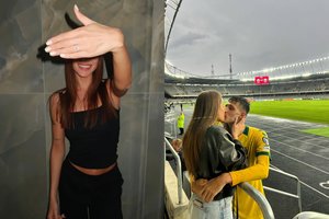 Futbolininkas Gvidas Gineitis pasipiršo mylimajai