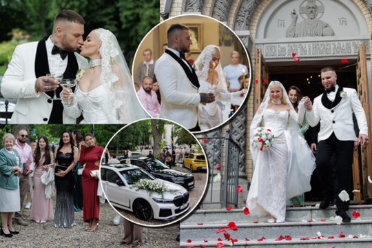 Sostinės cerkvėje – vestuvių puota: „Lapinų“ grupuotės lyderis L. Lapinskas dar kartą vedė žmoną Alioną