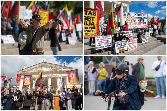 Prieš LGBTQ+ bendruomenės eitynes – protestas: skambėjo maldos ir giesmės