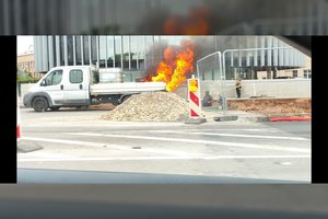 Kauno centre kilus gaisrui nukentėjo žmogus