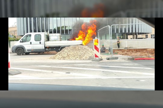 Kauno centre kilus gaisrui nukentėjo žmogus
