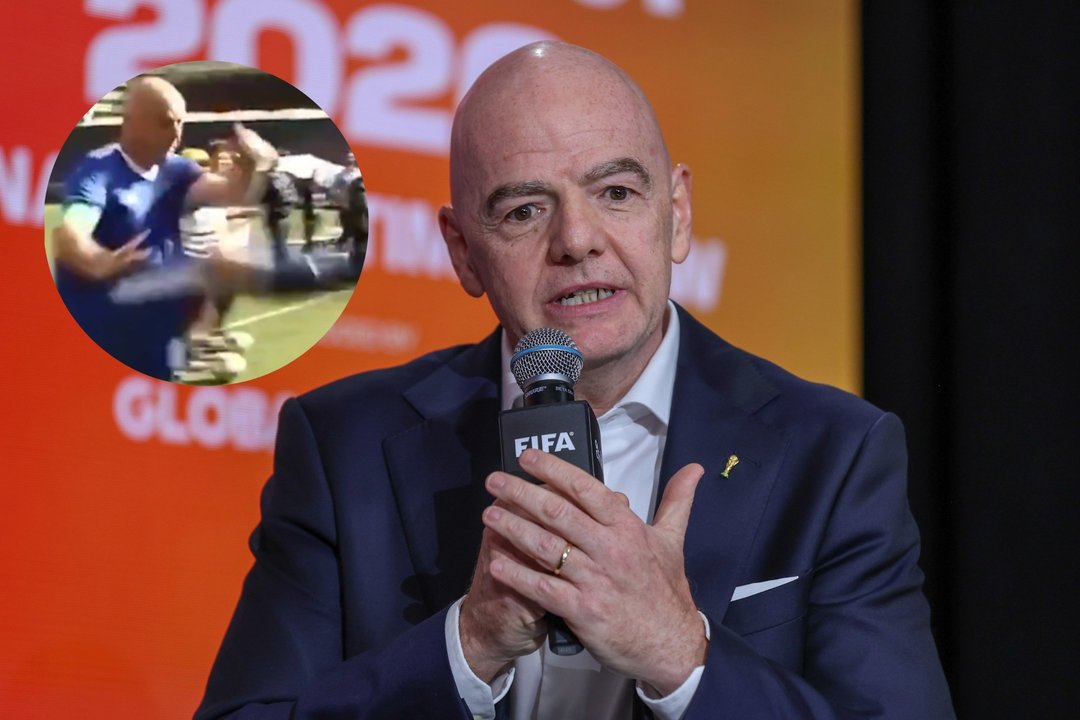 FIFA prezidento bandymas pakelti kampinį tapo pajuokų objektu