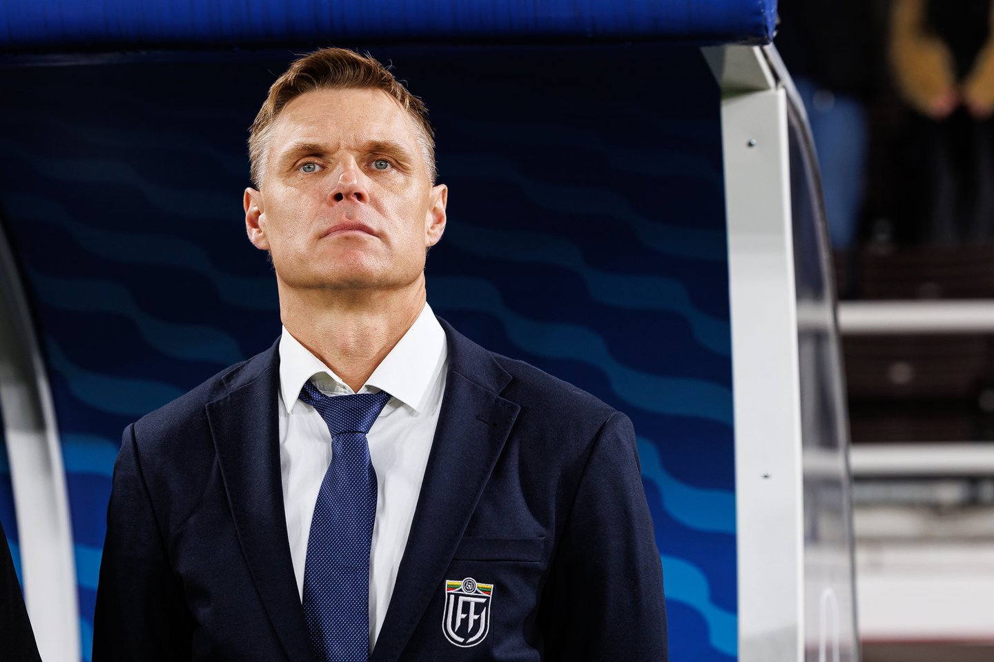 Lietuvos rinktinės treneris Edgaras Jankauskas.<br>E.Žaldario/LFF nuotr.