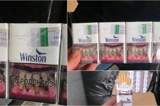 Karmėlavoje sulaikytas vilkikas, gabenęs cigarečių už 2 mln. eurų: su juo susijęs Latvijos tabako fabrikas