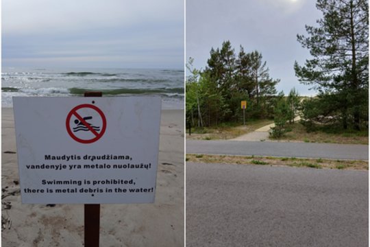 Poilsiautojus perspėja apie pavojų Neringoje: „Kaip peiliai vandenyje“