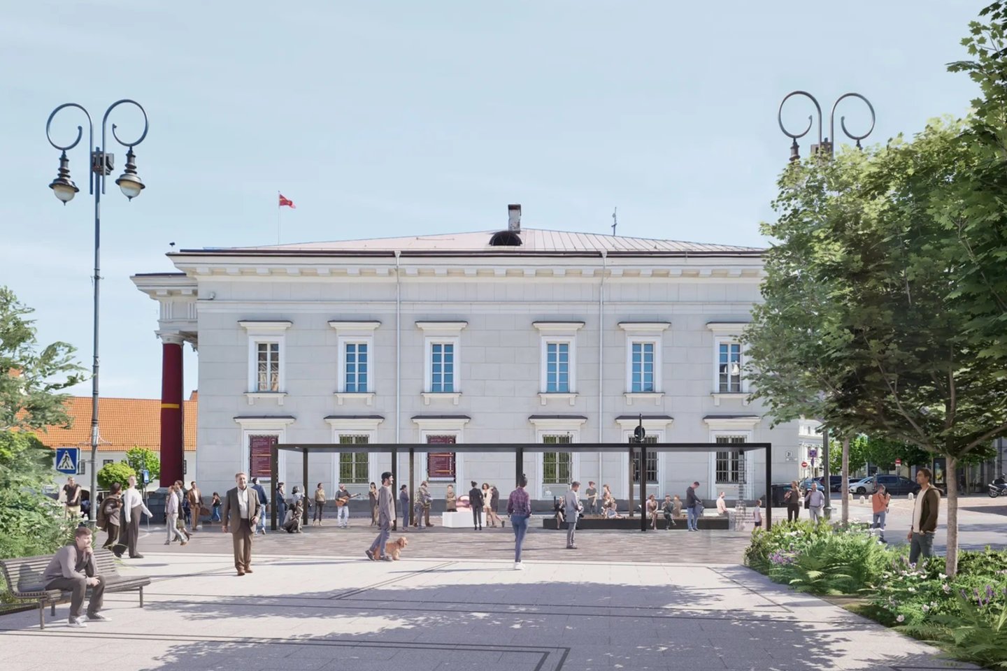 Vokiečių g, rekonstrukcijos projektas parengtas 2019–2022 m.<br>„Imm Architektai“ vizual.