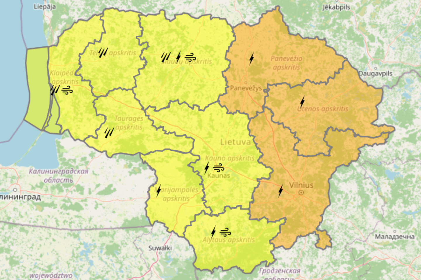 Orai Lietuvoje.