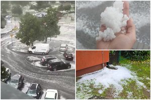 Audra siautėjo ir Lenkijoje – gatvės virto „ledų upėmis“