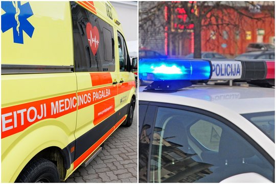 Kaune susidūrė dviejų pareigūnių automobiliai – vienai policininkei prireikė medikų