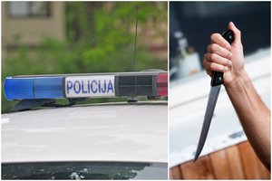 Prienų r. girtas vyras sužalojo moterį, o vėliau peiliu susižalojo pats