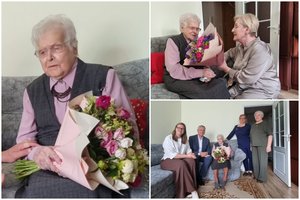 105-erių rokiškietė į komplimentus apie gražią išvaizdą: „Auksas ir pelenuose žiba“