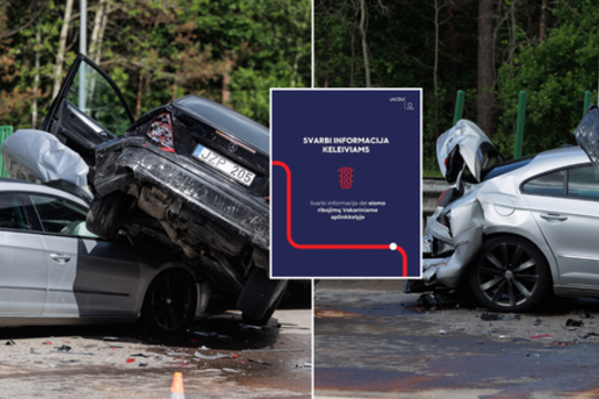 Dėl masinės avarijos Vilniuje – perspėjimas vairuotojams ir keleiviams