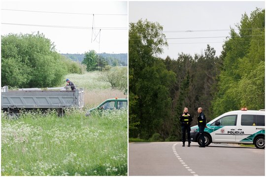Musninkų miestelyje negabaritinį krovinį gabenęs sunkvežimis nutraukė laidus, dalis gyventojų liko be elektros