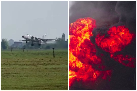 Karas Ukrainoje. Ukraina patikslino: sudužo bombonešis Su-24M, žuvo abu įgulos nariai