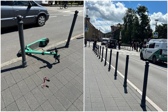 Kauno senamiestyje „Opel“ nutrenkė paspirtuku važiavusį 16-metį: „Paspirtukininkas gulėjo kraujo klane“