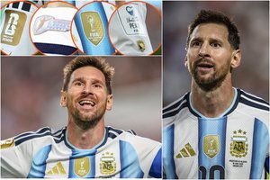 Lionelio Messi marškinėliai – tokius unikalius pasaulio čempionate turi tik argentinietis