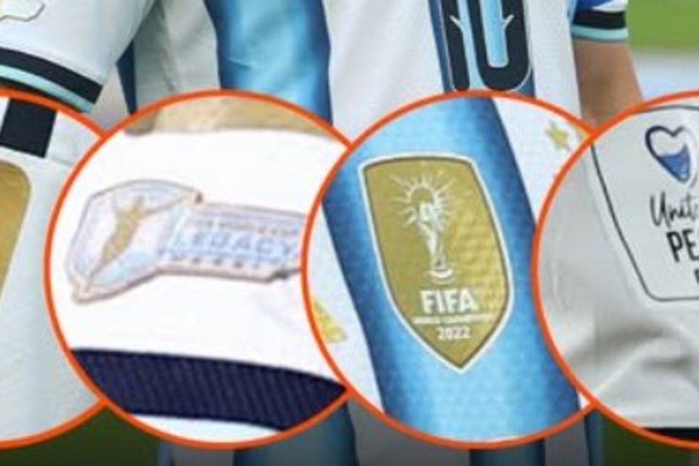 Lionelio Messi marškinėlių antsiuvai yra unikalūs.