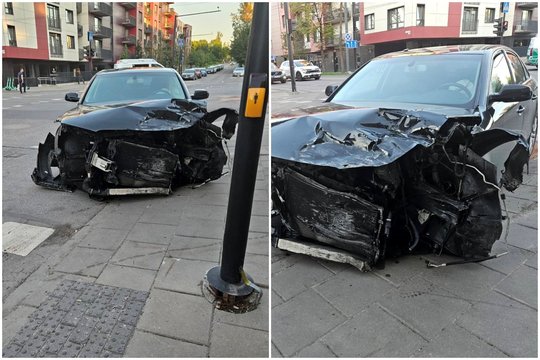 Galingas trijų automobilių susidūrimas Vilniaus Naujamiestyje: detalės pažiro po visą sankryžą
