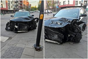 Galingas trijų automobilių susidūrimas Vilniaus Naujamiestyje: detalės pažiro po visą sankryžą