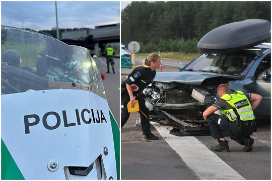 Per trijų automobilių susidūrimą Šalčininkų r. nukentėjo 3 moterys